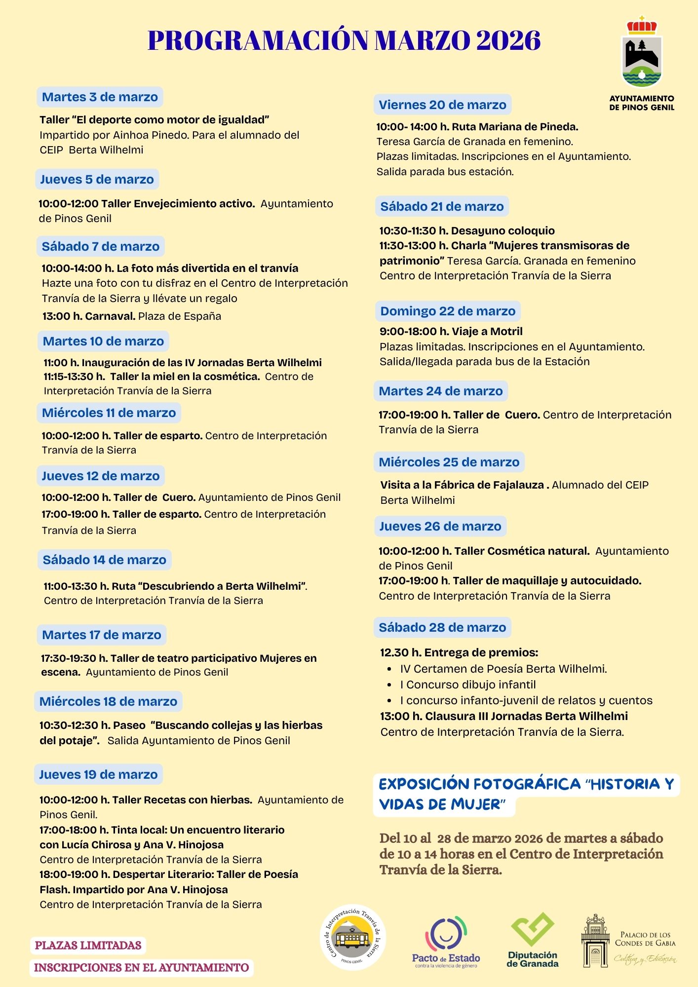 cartel programación marzo 2026