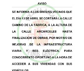 13 DE ABRIL - CORTE AL TRÁFICO CALLE CAMINO DE LA FÁBRICA