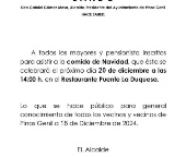 Comida de Navidad Mayores 2025.