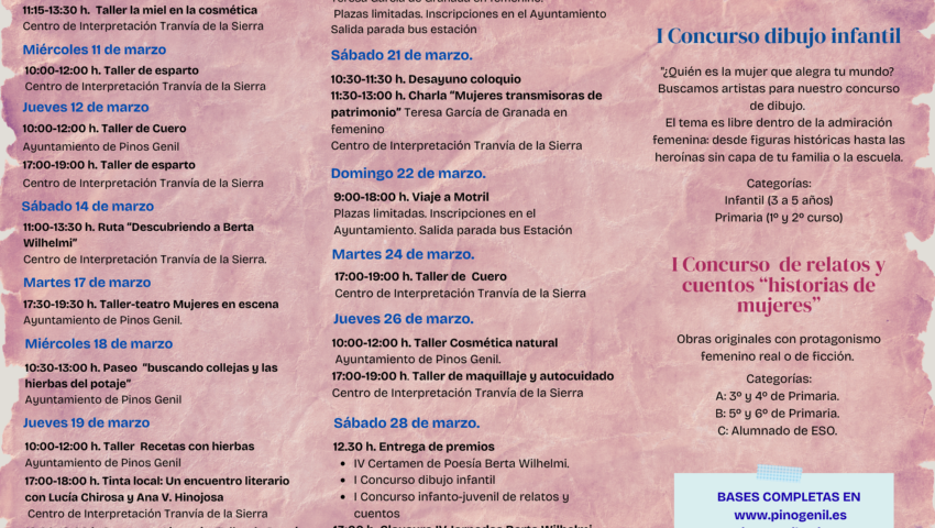 contraportada tríptico IV jornadas Berta 2026