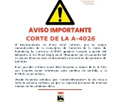 Corte de la A-4026 por desembalse del pantano de Quéntar