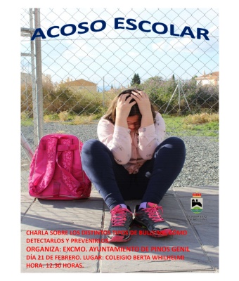 CHARLA SOBRE ACOSO ESCOLAR: DISTINTOS TIPOS DE BULLING, CÓMO DETECTARLOS Y PREVENIRLOS.