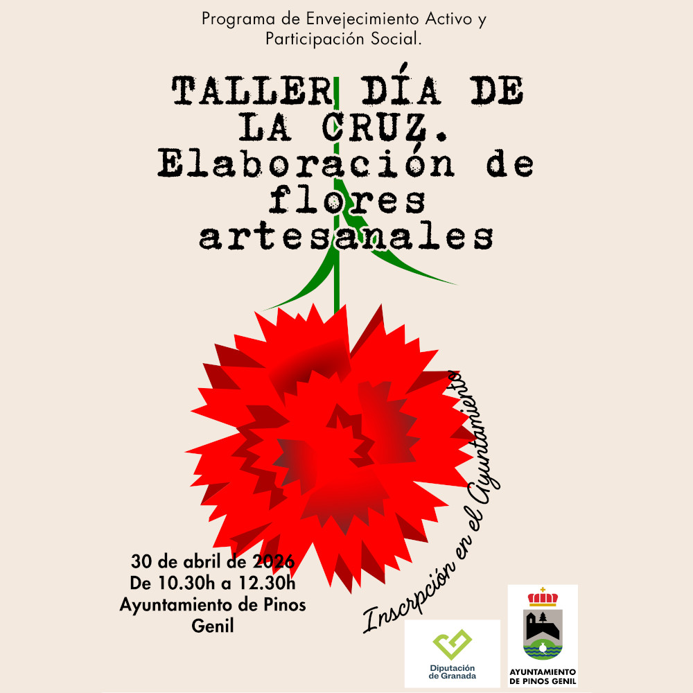Taller Día de la Cruz. Elaboración de flores artesanales.