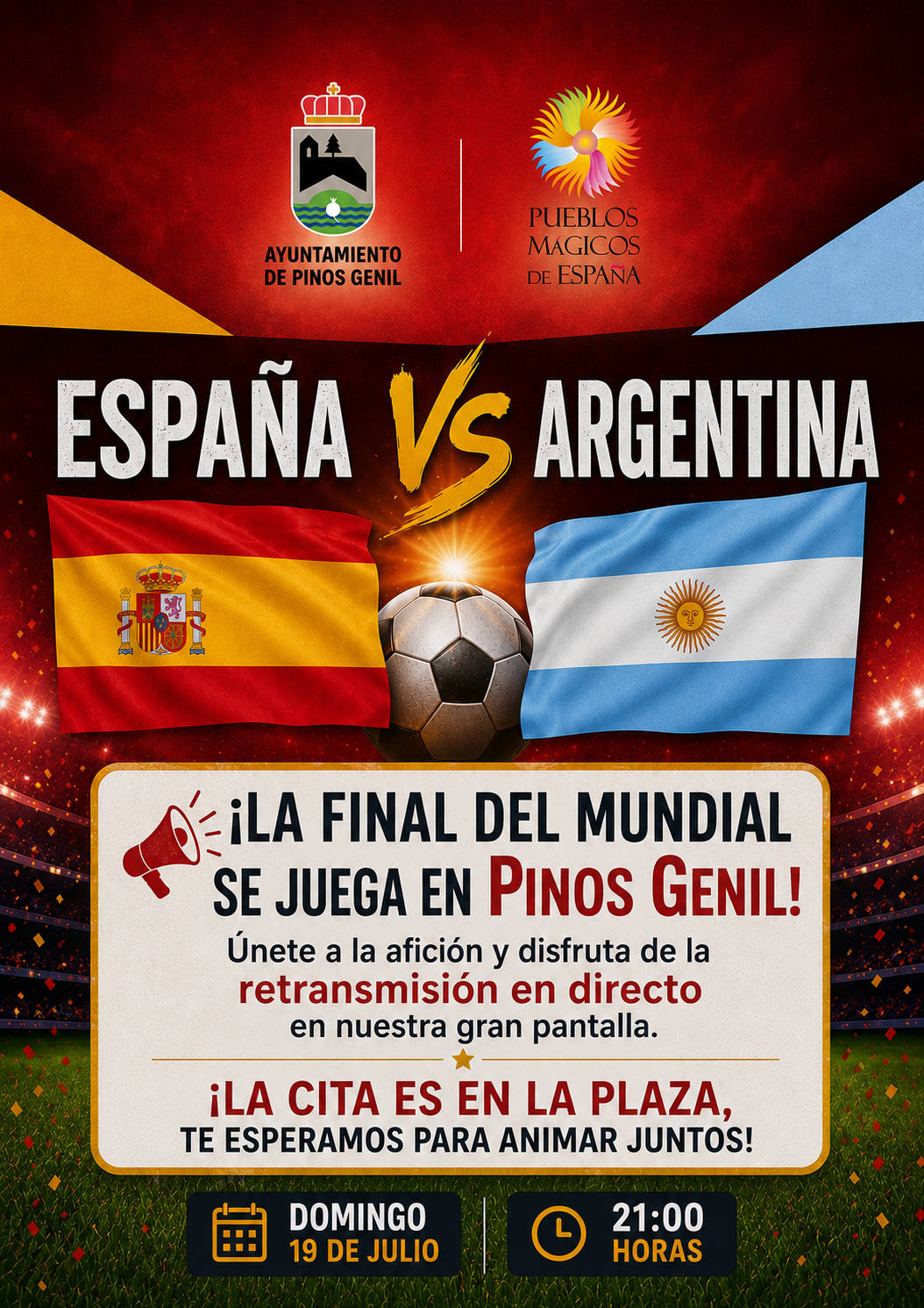🏆⚽ ¡La final del Mundial se vive en Pinos Genil!