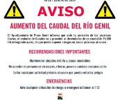 AVISO IMPORTANTE - DESEMBALSE PRESA DE CANALES - EXTREMAR LA PRECAUCIÓN
